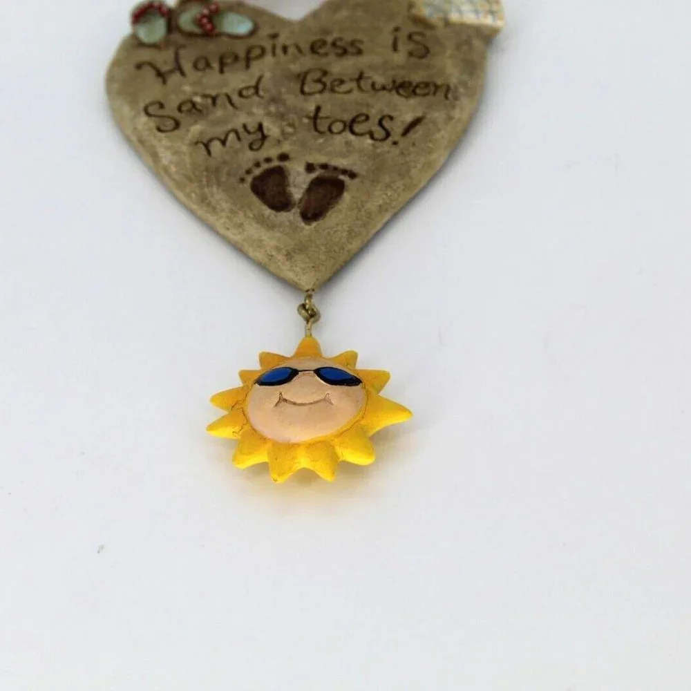 Happiness Is Sand Between My Toes Heart Shaped Christmas Ornament Kurt S Adler